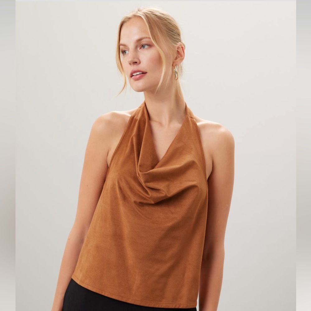 Central Park West Rylan Cowl Neck Halter - S - EUC